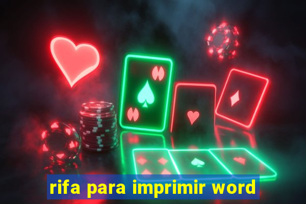 rifa para imprimir word